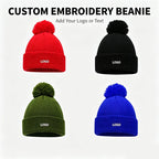 Bonnet à Pompon Personnalisable avec Logo Brodé