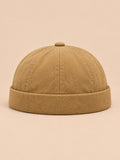 Bonnet docker style ouvrier kaki, vue de face.