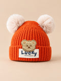 Bonnet enfant au tricot ou crochet, modèle Orange, vue de face
