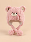 Bonnet enfant au tricot ou crochet, modèle Rose, vue de face