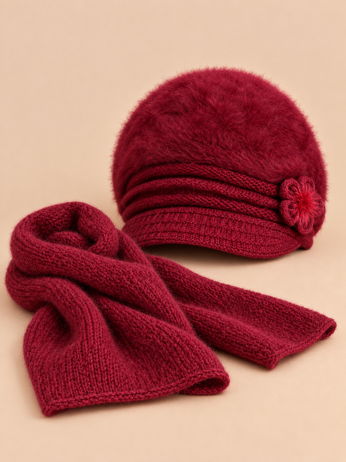 Bonnet et écharpe assortis