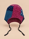 Bleu et bordeaux à motifs